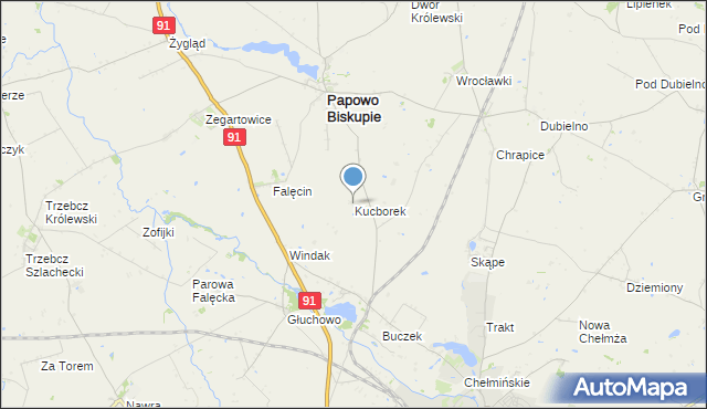 mapa Kucborek, Kucborek na mapie Targeo